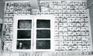 Ściana białej kuchni, rok 1978